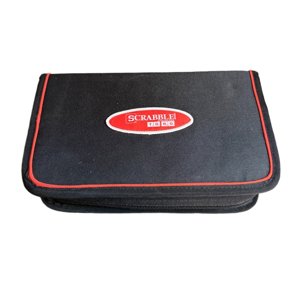 Scrabble To Go Travel Board Game Zippered Case Complete Set 2015 Hasbro
